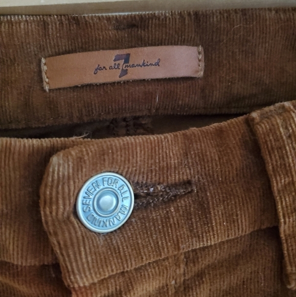 7 For All Mankind Slim Fit Corduroy Pants size 27 (6) in Camel - Picture 2 of 7